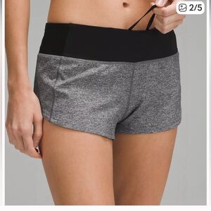lululemon athletica Charcoal and Black Athletic Shorts